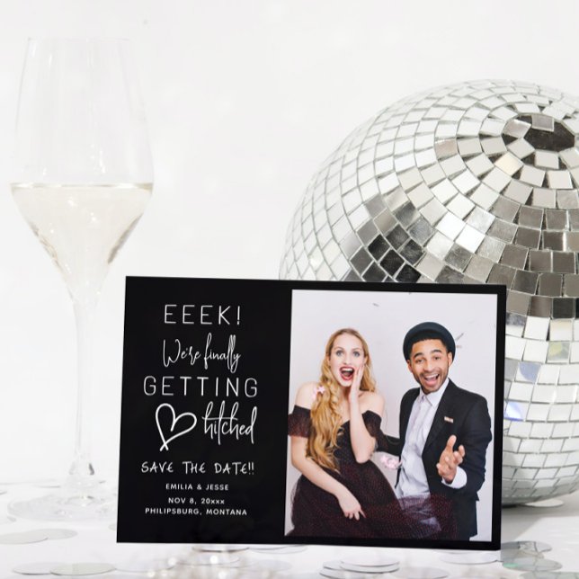 Finally Getting Hitched Wedding Save The Date Invitation (Creator Uploaded)