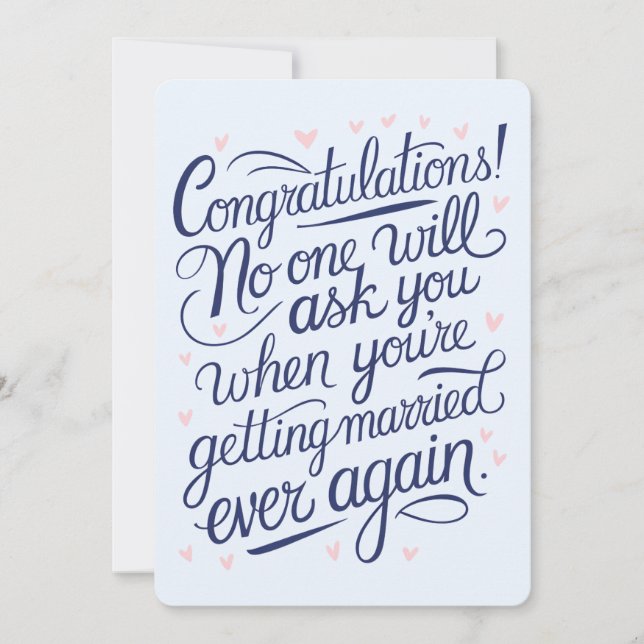 Finally Getting Married Funny Couples Wedding Holiday Card (Front)