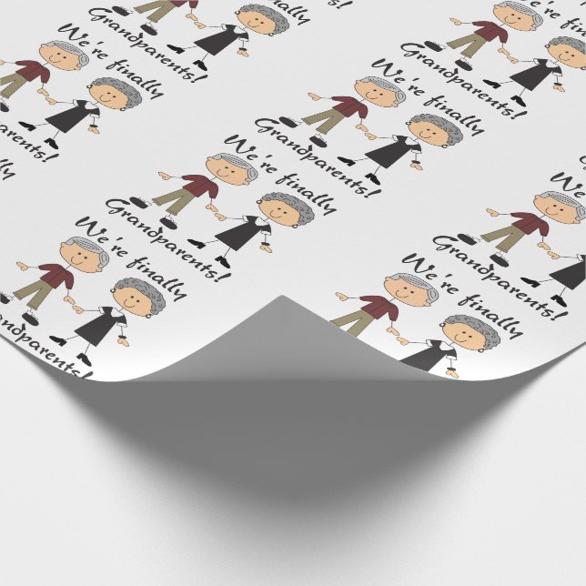 Finally Grandparents Wrapping Paper (Corner)