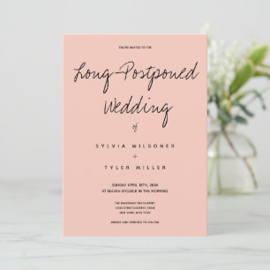 Finally Happening Wedding Pink Black Typography