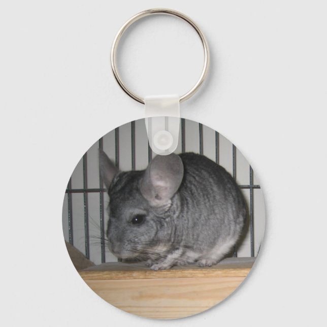 Finally Home Chinchillas: Cheeko Keychain (Front)