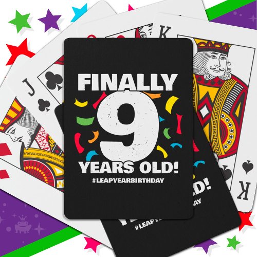 Finally Leap Year Leap Day 36th Birthday Feb 29th Poker Cards