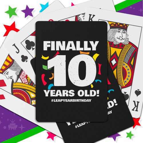 Finally Leap Year Leap Day 40th Birthday Feb 29th Poker Cards
