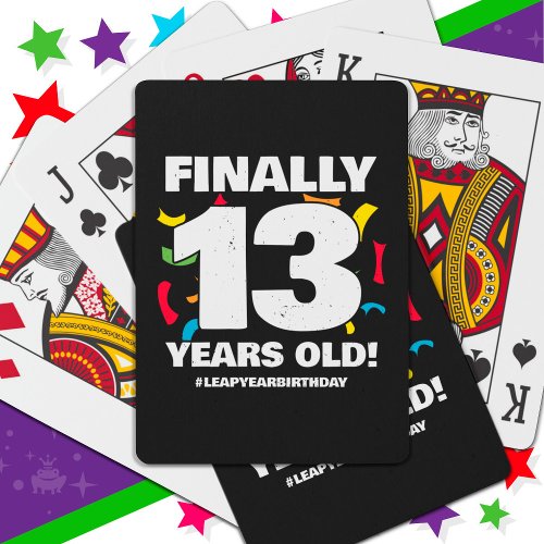 Finally Leap Year Leap Day 52nd Birthday Feb 29th Poker Cards