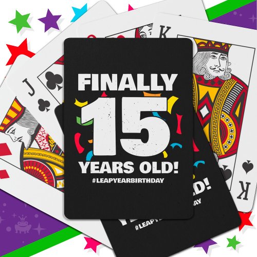 Finally Leap Year Leap Day 60th Birthday Feb 29th Playing Cards