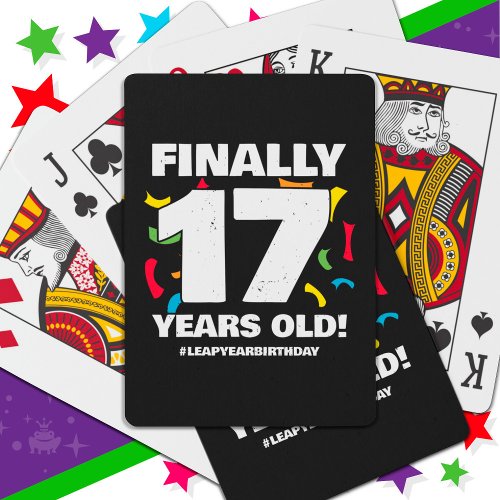 Finally Leap Year Leap Day 68th Birthday Feb 29th Poker Cards