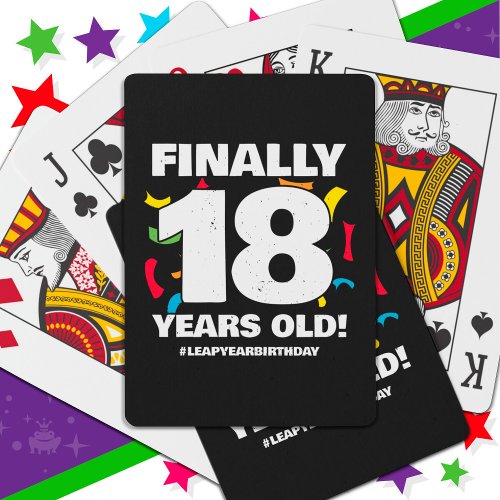 Finally Leap Year Leap Day 72nd Birthday Feb 29th Poker Cards