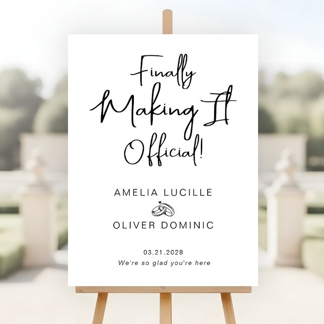 Finally Making It Official Engagement Welcome Foam Board (Creator Uploaded)