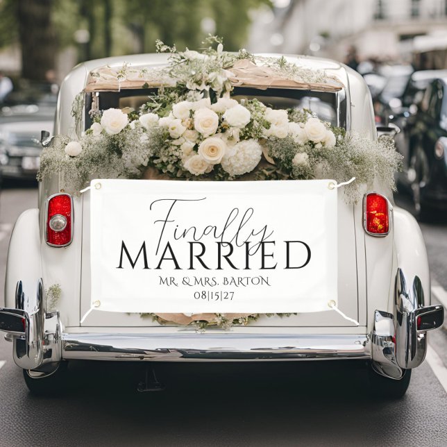 Finally Married Car Banner (Creator Uploaded)