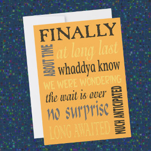 Finally Married Funny Post-wedding Invitation