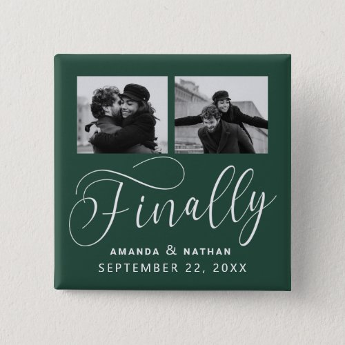 Finally Minimalist Wedding 2 Photo Save the Date Button