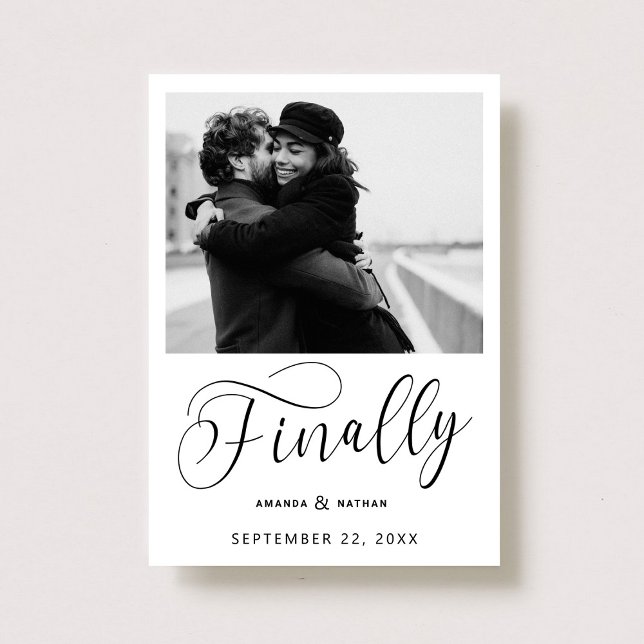 Finally Minimalist Wedding Photo Save the Date (Creator Uploaded)