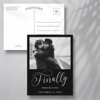 Finally Minimalist Wedding Photo Save the Date