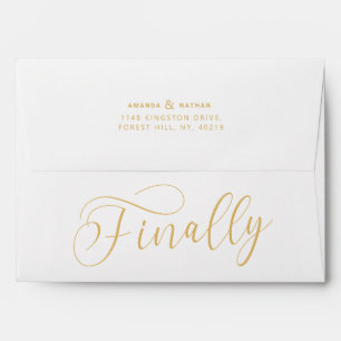 Finally Minimalist Wedding Save the Date Envelope
