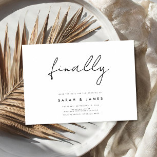 Finally Modern Minimalist Save The Date