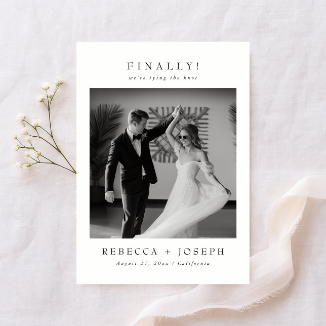 Finally Old Money Wedding Photo Save The Date (Creator Uploaded)