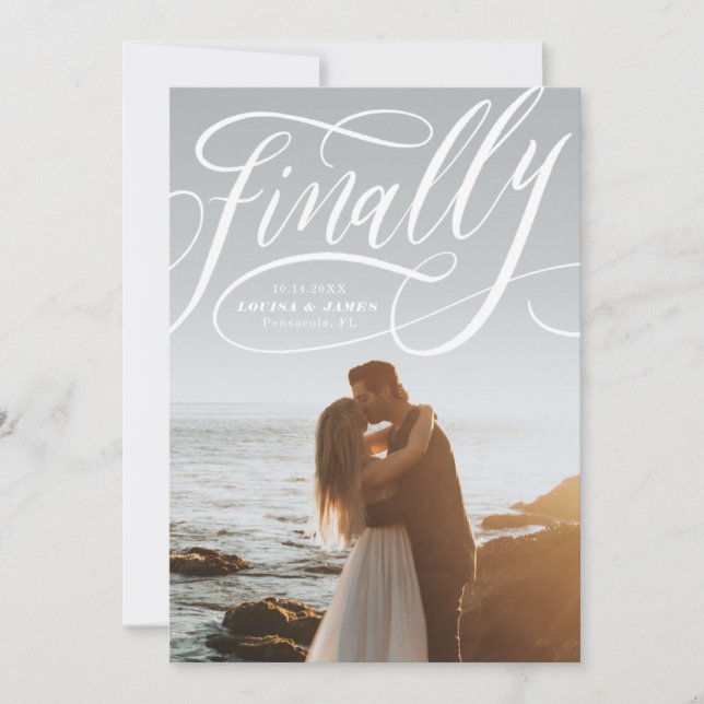 Finally Postponed Covid Photo Save the Date Invitation (Front)