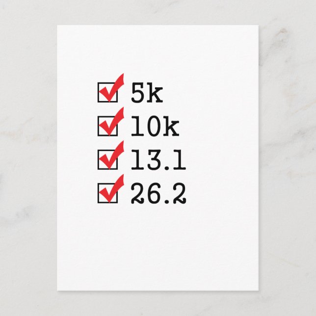 Finally ran the marathon postcard (Front)