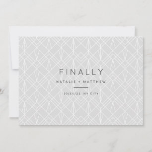 Finally, save the date announcement