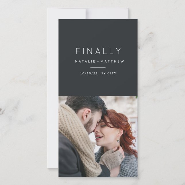 Finally, save the date photo announcement (Front)