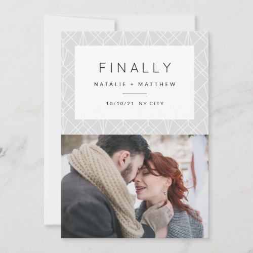 Finally save the date photo announcement