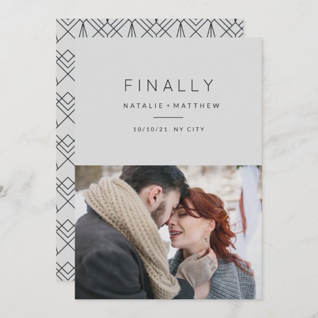 Finally, save the date photo announcement (Front/Back)
