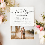 Finally save the date script simple chic photo<br><div class="desc">Finally getting married,  save the date script simple chic photo.</div>
