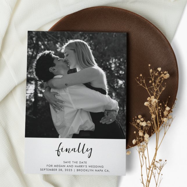 Finally | Simple Photo Save The Date Announcement (Creator Uploaded)