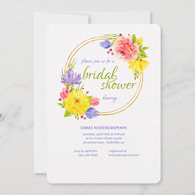 Finally Spring Bridal Shower Invitation (Front)