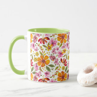 Finally Spring Watercolor Floral Mug
