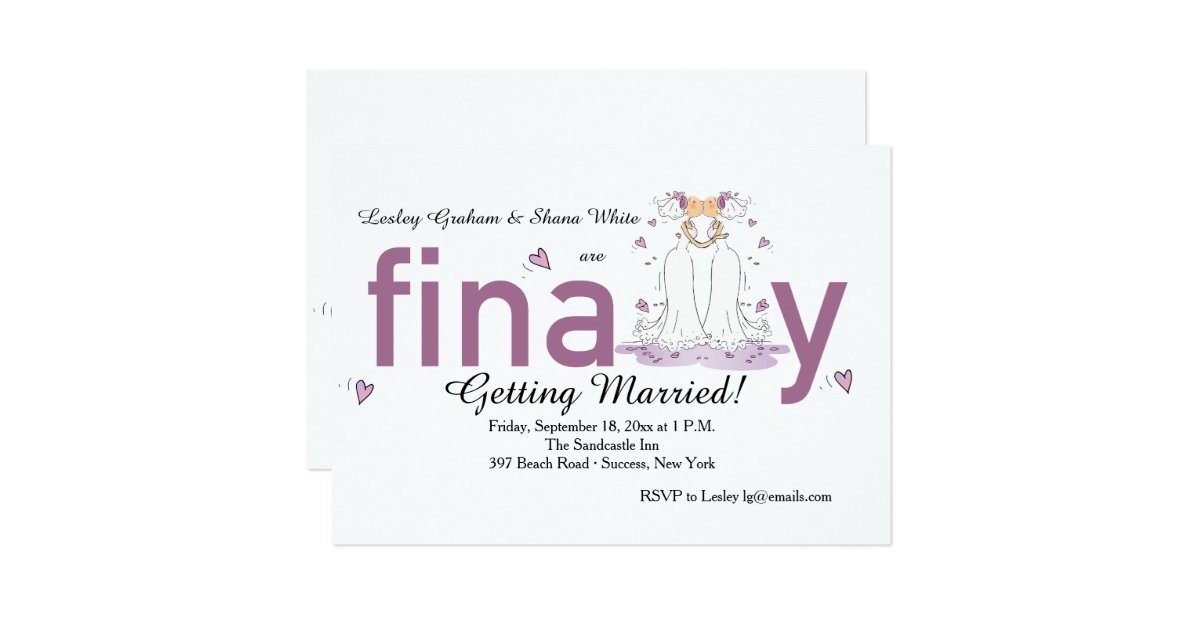 Finally Getting Married Wedding Invitation Wording 4