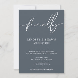 Finally Wedding Engagement Announcement and Invite