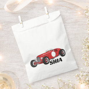 finalred Vintage car upsherin Favor Bag