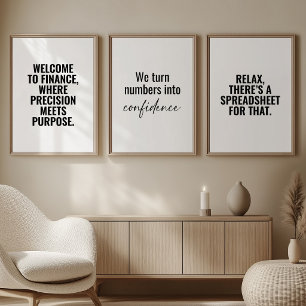 Finance Accounting Office Decor Wall Art Sets