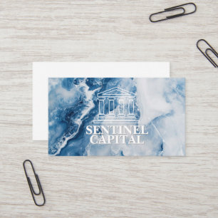 Finance Banking Blue Marble Business Card