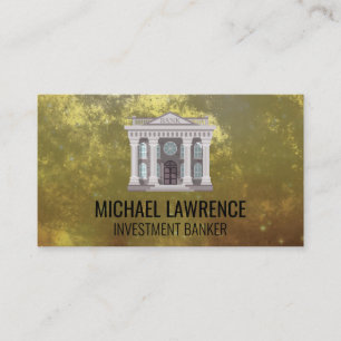 Finance Banking Logo Gold Background Business Card