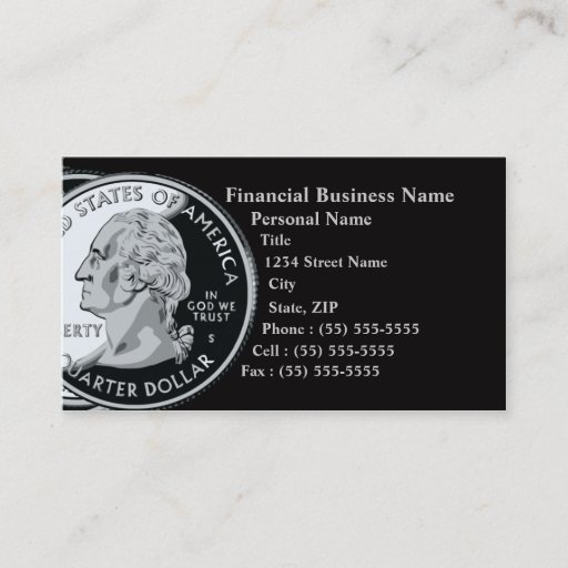 Customizable Finance Business Business Card