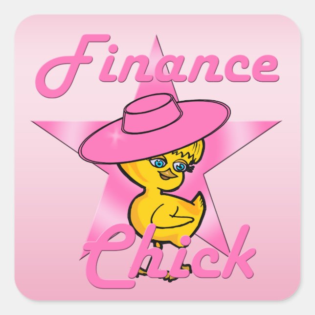 Finance Chick #8 Square Sticker (Front)