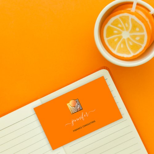 Finance Consulting Broker Accountant BitcoinOrange Business Card