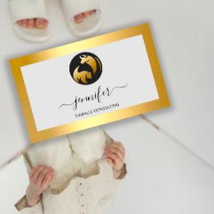 Finance Consulting Broker Accountant Bufalo Bear  Business Card