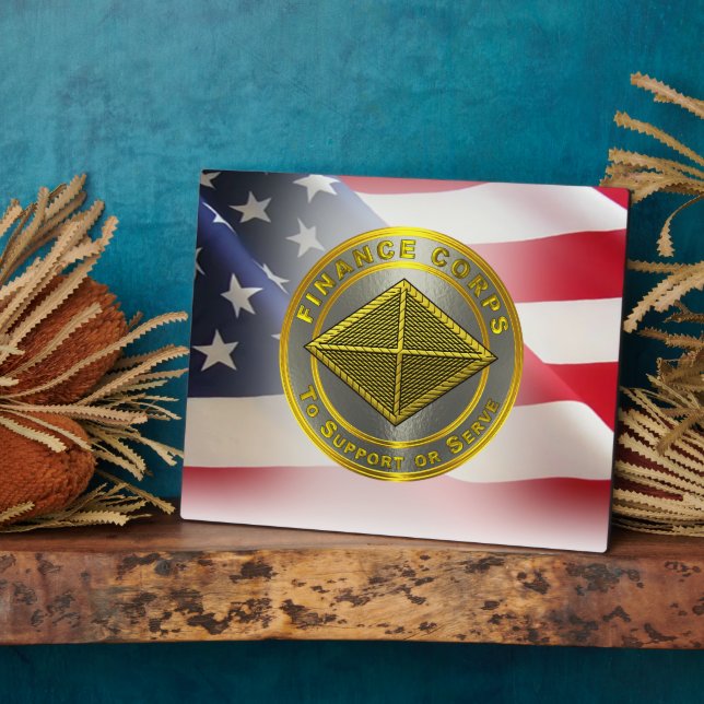 Finance Corps Army Veteran  Plaque (Side)