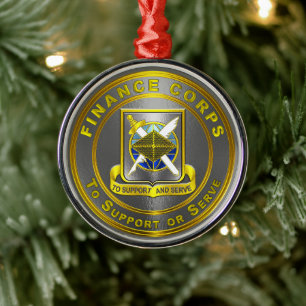 FINANCE CORPS METAL ORNAMENT