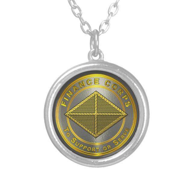Finance Corps  Silver Plated Necklace (Front)