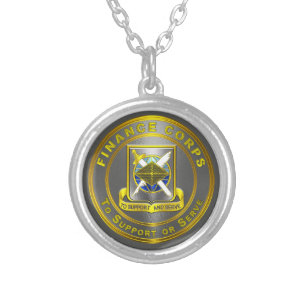 Finance Corps Silver Plated Necklace