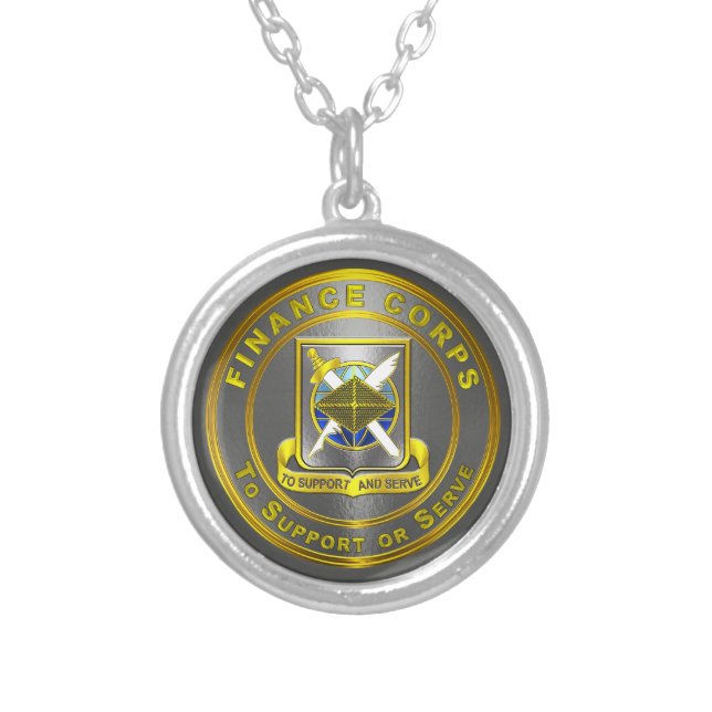 Finance Corps  Silver Plated Necklace (Front)