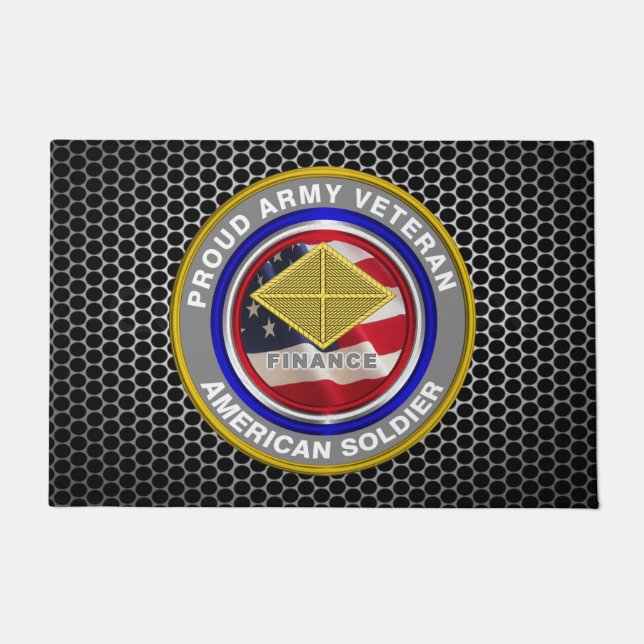 Finance Corps Veteran Doormat (Front)