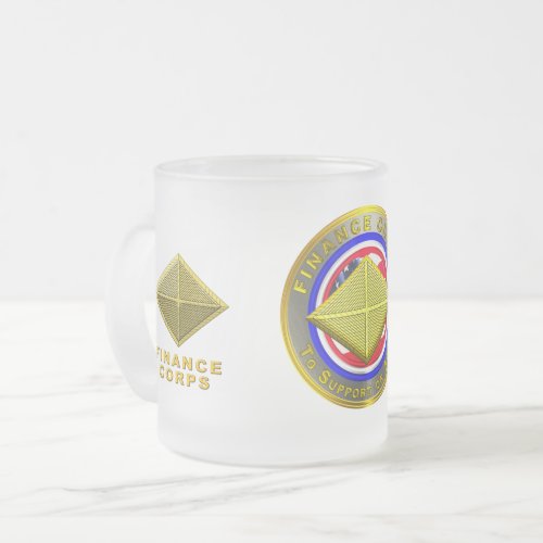 Finance Corps Veteran  Frosted Glass Coffee Mug