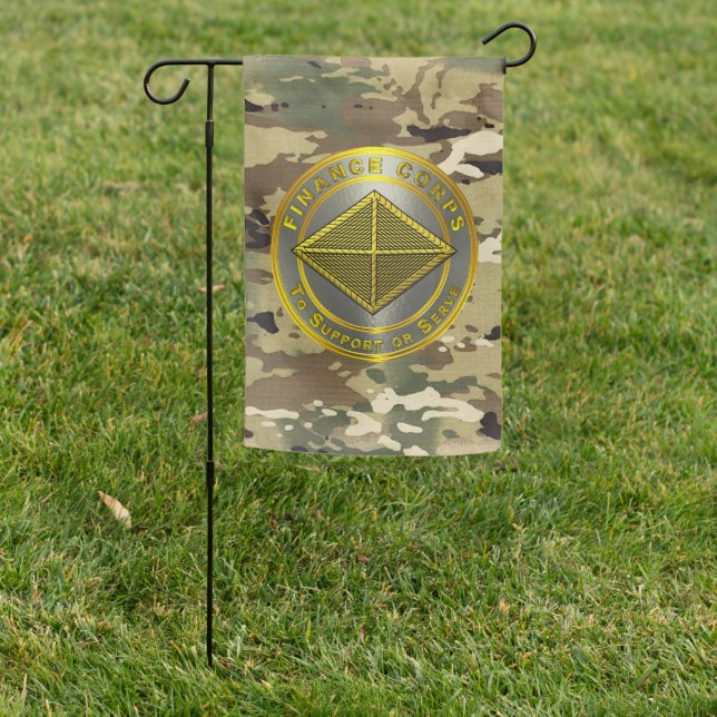 Finance Corps Veteran  Garden Flag (In SItu)