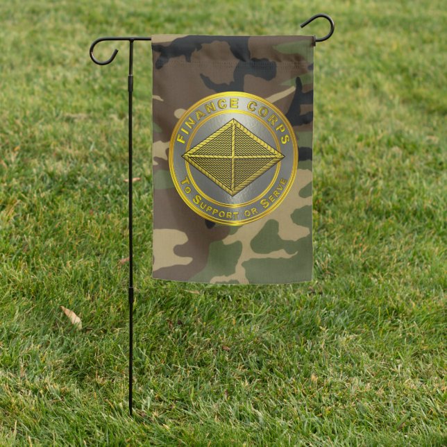 Finance Corps Veteran  Garden Flag (In SItu)