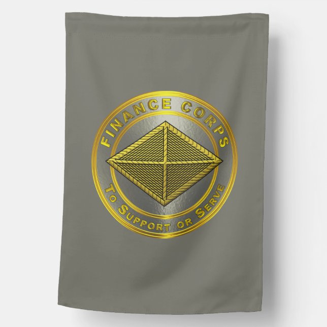 Finance Corps Veteran  House Flag (Front)